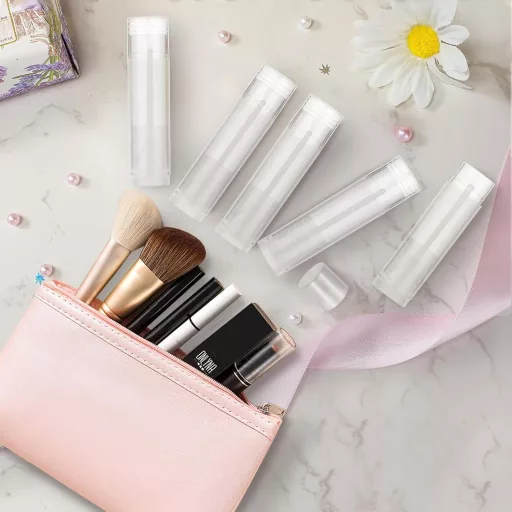 Doygim Set 30 buc. Tuburi goale de ruj - Recipiente reîncărcabile pentru balsam de buze, cosmetice DIY, din material PP alimentar, capacitate 5g