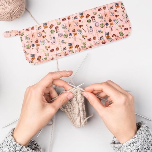 Operitacx Geantă Etui pentru Ace de Croșetat și Tricotat, Organizator de Călătorie