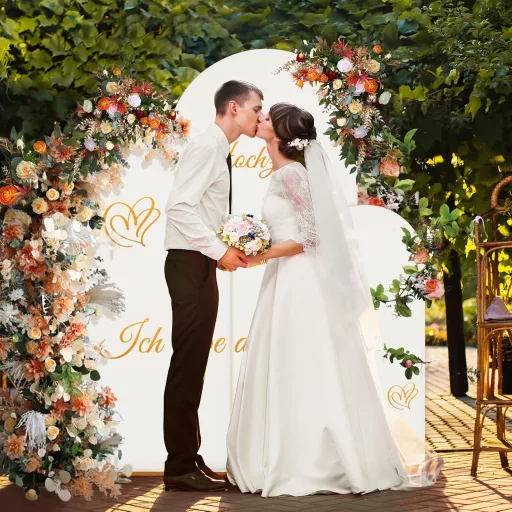 ybaymy Arany Fém Esküvői Ív 3 db Dekorációs Kerettel Születésnapi Ünnepséghez