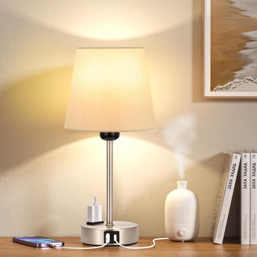 Kakanuo érintésérzékeny asztali lámpa szett 2db USB töltéssel szürke árnyalattal