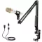 TONOR TD310+ Dynamický USB/Type-C Mikrofón s RGB Podsvietením - Kompatibilný s PC, PS4, PS5, Herný Mikrofón s Ramenom pre Podcasty, Streamovanie, Nahrávanie