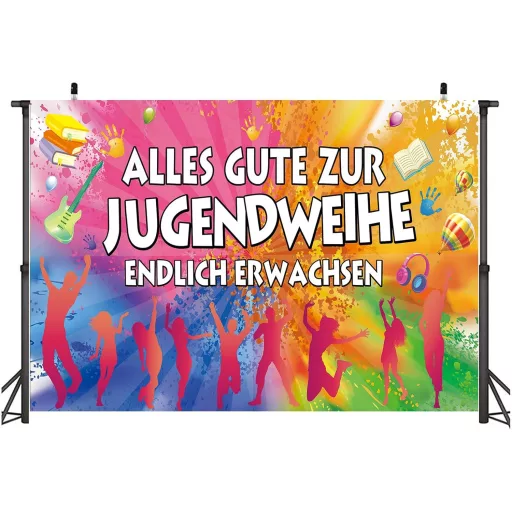 Banner decorativ "În sfârșit Adult" 180x110 cm pentru petrecerea de majorat, fundal foto pentru băieți și fete, decorațiune suspendată pentru ceremonie.