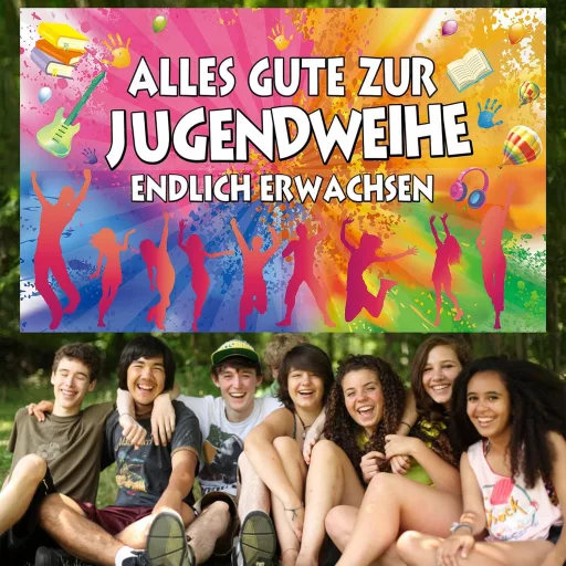 Sgehenr Ifjúsági Avatási Dekorációs Molinó 180x110 cm - "Végre Felnőtt" Háttér Banner Fiúknak és Lányoknak, Függő Dekoráció Ünnepségre