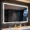 STARLEAD LED fürdőszobai tükör 100x70cm, 3 szín, páramentesítés, 5x nagyítás