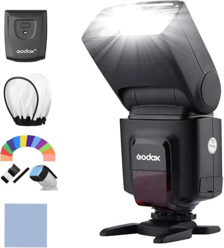 Godox TT520II Blitz Universal 5600K + Declanșator Wireless 2.4G, Timp de Blitz 1/20000s, Moduri M/S1/S2, Compatibil Canon Nikon Pentax Olympus