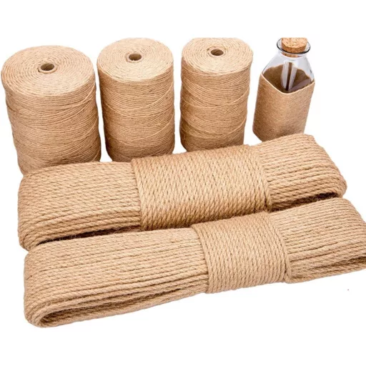 BootyBay Frânghie Naturală de Sisal 4mm pentru Reparații Mobilier Pisici - 4m pentru Stâlpi de Scărpinat, Ansambluri pentru Pisici - Înlocuire Suprafață de Scărpinat Interior pentru Pisoi și