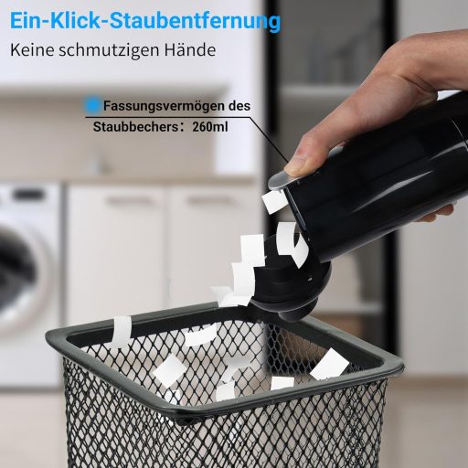 KeautFair Bezdrôtový Ručný Vysávač 120W/15000Pa - Prenosný Mini Akumulátorový Vysávač s 2 Umývateľnými HEPA Filtrami na Mokré a Suché Použitie