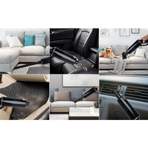 KeautFair Vezeték Nélküli Kézi Porszívó 120W/15000Pa - Hordozható Mini Akkumulátoros Szívó 2 Mosható HEPA Szűrővel Nedves-Száraz Használatra