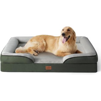   Bedsure Ortopedski krevet za pse XL 122x89cm - Periva flanelna navlaka, vodootporna sofa za pse do 45kg
