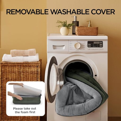 Pătuț ortopedic pentru câini Bedsure XL, 122 x 89 cm - Cu husă de flanel lavabilă, canapea impermeabilă pentru câini, până la 45 kg