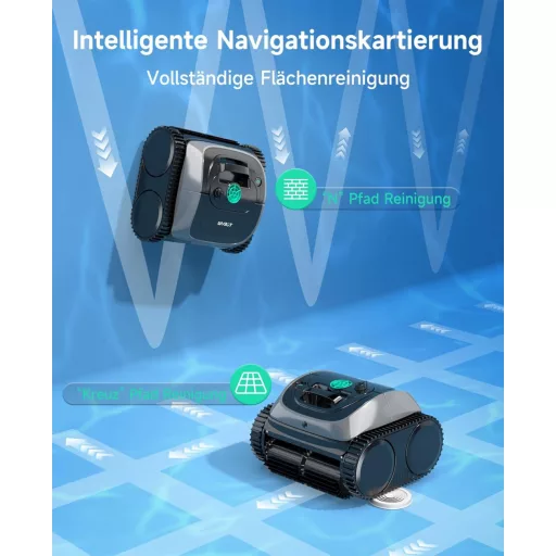 WYBOT C1 intelligens medence robot 150 perc futásidő, padló fal vízcsík tisztítás - Grey