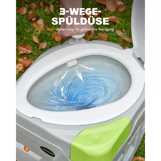 DARTMOOR 22L/20L hordozható camping WC diagonális ülőkével 200kg-ig