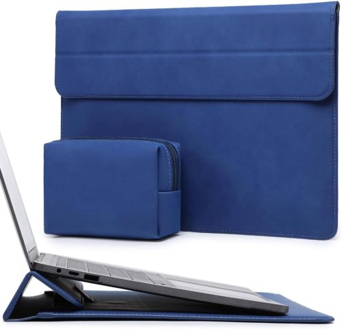 Husă laptop HYZUO 13" cu funcție de suport - Compatibilă cu MacBook Air/Pro 13 M4/M3/M2/M1, iPad Pro/Air M4/M2, Surface Pro - Albastru