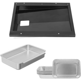   WELL GRILL Csepegtetőtálca készlet Weber Spirit 300 sorozathoz - Rozsdamentes acél zsírgyűjtő tálca E-310/320/330 S-310 gázgrillekhez, alumí