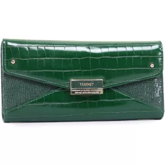   Sunkky Női Pénztárca Krokodilbőr Mintával - Nagy Méretű Cipzáras Pénztárca Több Rekesszel, Zöld Műbőr, Modern Stílusú Hosszú Női Tárca