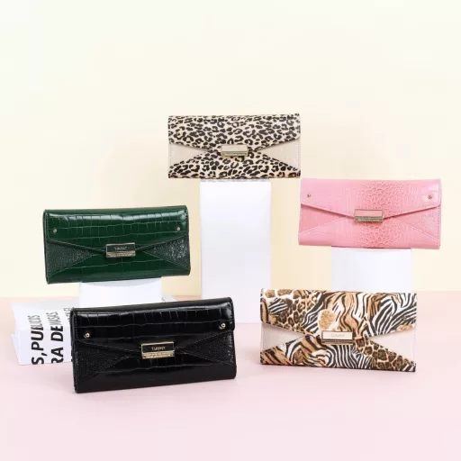 Sunkky Női Pénztárca Krokodilbőr Mintával - Nagy Méretű Cipzáras Pénztárca Több Rekesszel, Zöld Műbőr, Modern Stílusú Hosszú Női Tárca