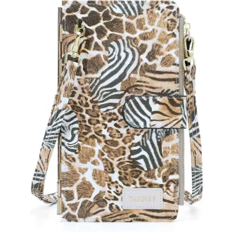   Sunkky Női Nagy Pénztárca – PU Bőr, Több Rekesszel, Kártya- és Aprótartó, Tigris Mintás