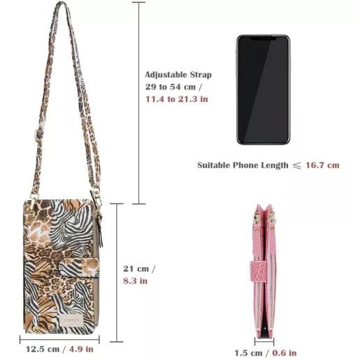 Portofel Mare de Damă Sunkky – Piele PU, Multiple Compartimente, Suport Carduri și Mărunțiș, Model Tigru