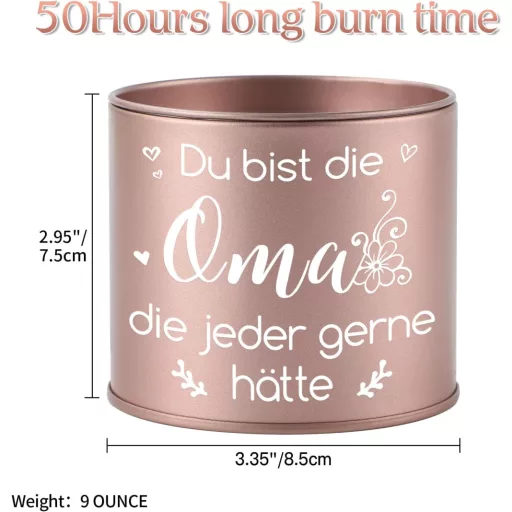 PRSTENLY Illatosított Gyertya Nagymamának Születésnapi Ajándék Nőknek