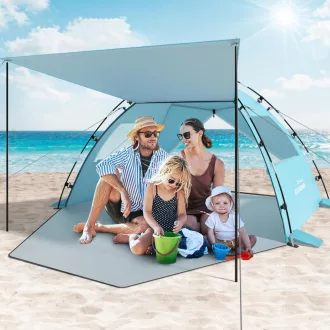   Elegear CumbreX UV50+ Strandtető 4-5 Személyes Könnyű Hordozható Sátor