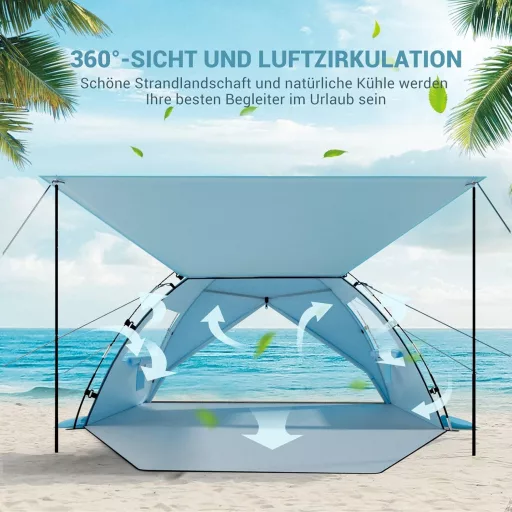 Elegear CumbreX UV50+ Strandtető 4-5 Személyes Könnyű Hordozható Sátor