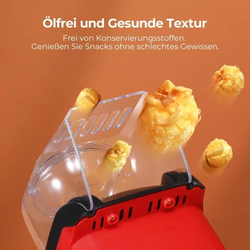 YASHE 1200W Popcorn Maker Forró Levegős Popcorn Gép Piros Egygombos Kezelés