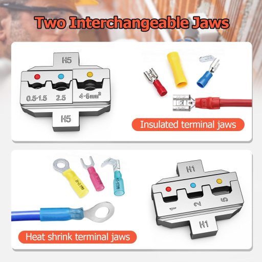 Preciva 2 részes sertésfog készlet szigetelt és szigeteletlen kábel csatlakozókhoz