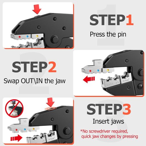 Preciva 2 részes sertésfog készlet szigetelt és szigeteletlen kábel csatlakozókhoz