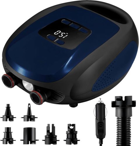 Ruitx Elektromos SUP Pumpa 20PSI - 12V Autós Nagynyomású Levegőpumpa Automata Kikapcsolással Kajakokhoz, Matracokhoz, Vízi Sportokhoz