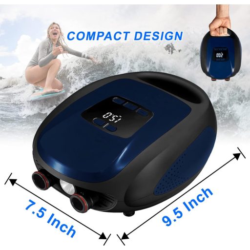 Ruitx Elektromos SUP Pumpa 20PSI - 12V Autós Nagynyomású Levegőpumpa Automata Kikapcsolással Kajakokhoz, Matracokhoz, Vízi Sportokhoz