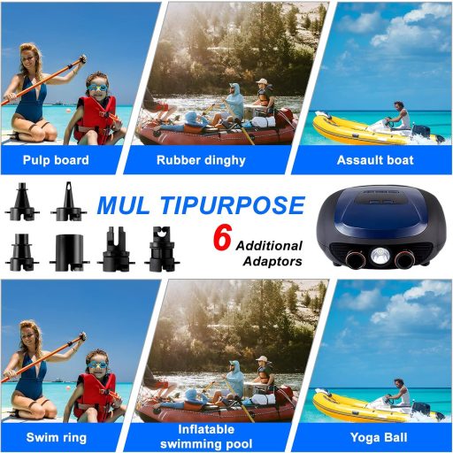 Ruitx Električna SUP Pumpa 20PSI - 12V Auto Pumpa za Visoki Tlak Zraka s Automatskim Isključivanjem za Kajake, Madrace, Vodene Sportove