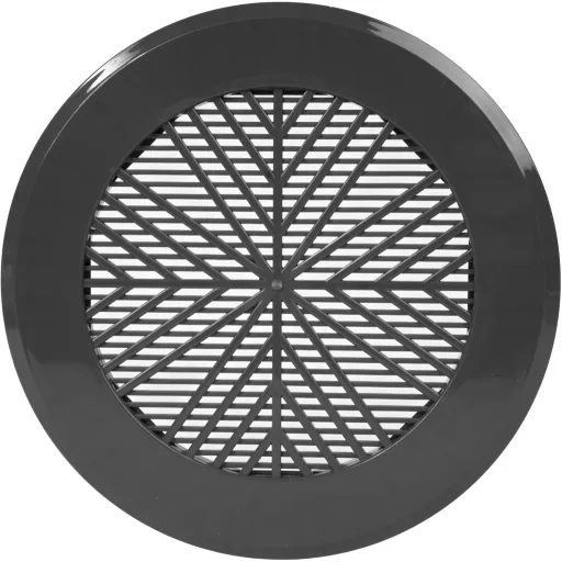 Grilă de ventilație rotundă Vent Systems 99-124mm gri pentru baie, bucătărie și birou