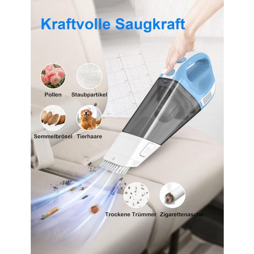 Fourward Kézi Porszívó 9000 Pa Szívóerő, Vezeték Nélküli Autó Porszívó Nedves-Száraz