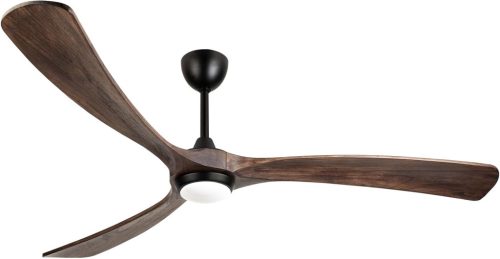Ovlaim 183cm-es Fa Mennyezeti Ventilátor LED Világítással - Okos WiFi Vezérlés, Távirányító, 6 Sebesség, Tölgy-Fekete, DC Motor, Kültéri-Bel