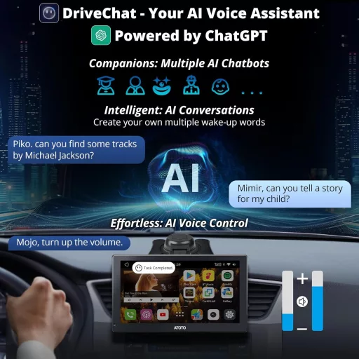 ATOTO P9 7" QLED Autós Multimédia Navigáció, Wireless CarPlay, Android Auto, GPS, 4G LTE