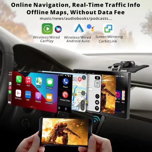 ATOTO P9 7" QLED Autós Multimédia Navigáció, Wireless CarPlay, Android Auto, GPS, 4G LTE