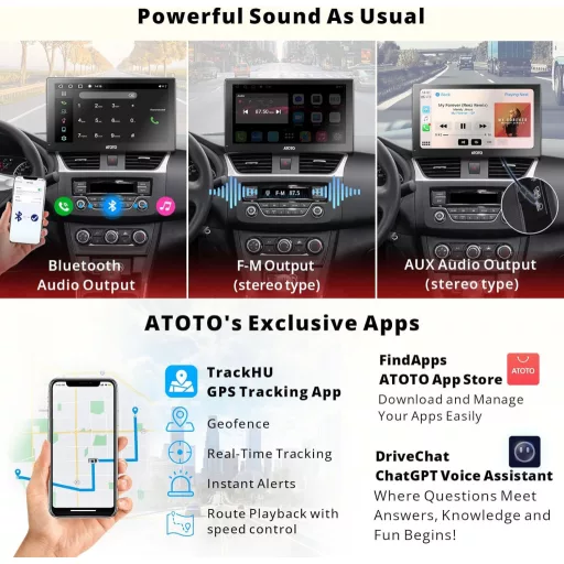 ATOTO P9 7" QLED Autós Multimédia Navigáció, Wireless CarPlay, Android Auto, GPS, 4G LTE