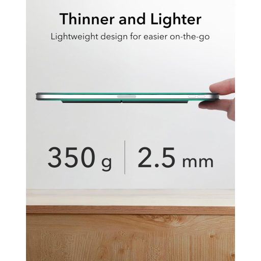 ESR iPad Pro 13 hüvely M5/M4mágneses tartóval, vékony trifold állvány, ceruzatartó, fekete