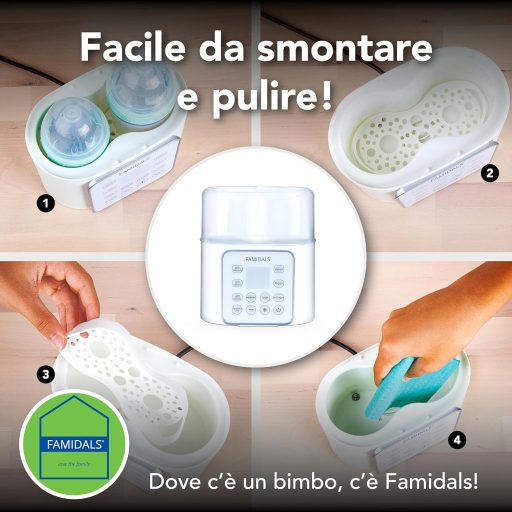 Famidals 6 az 1-ben elektromos cumisüveg melegítő és sterilizáló készlet