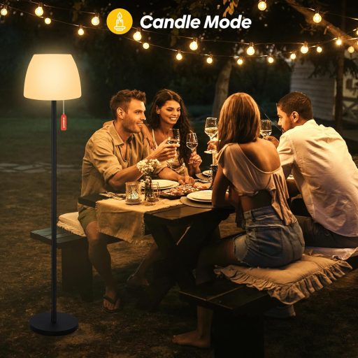 Lampă solară Licmic - Lampă LED de exterior/interior cu senzor de lumină, baterie reîncărcabilă, lumină RGB reglabilă și alb cald