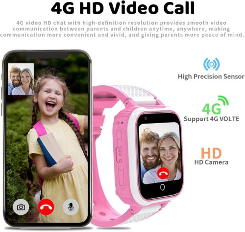 Gyerek 4G GPS okosóra videohívással, játékokkal - vízálló, SOS funkcióval