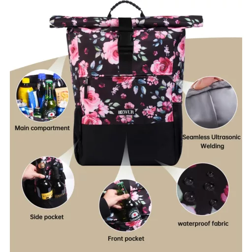 Rucsac frigorific DEWUR 35L, impermeabil, pentru picnic, camping, plajă, drumeții, călătorii