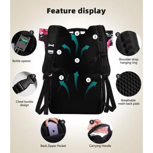 Rucsac frigorific DEWUR 35L, impermeabil, pentru picnic, camping, plajă, drumeții, călătorii