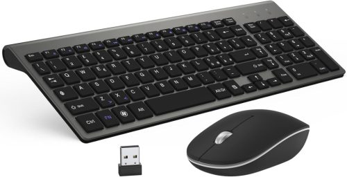 Talianska QWERTY USB klávesnica a myš - GALENMORO bezdrôtová, ergonomická, tichá, kompatibilná s Windows