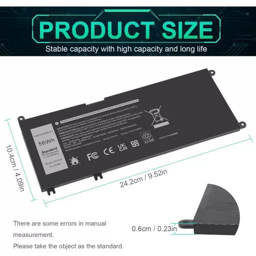 Baterie Laptop ASUNCELL 56Wh 15.2V pentru Seria Dell Inspiron 17 7000 15 7577