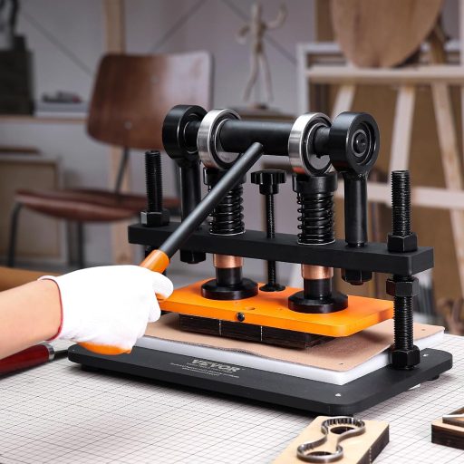 Presă manuală pentru piele VEVOR, 26x12 cm, mașină de tăiat și ștanțat piele, 1,5 t