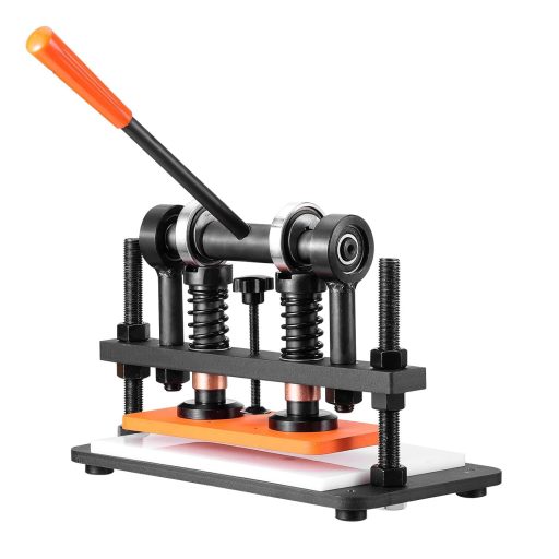 Presă manuală pentru piele VEVOR, 26x12 cm, mașină de tăiat și ștanțat piele, 1,5 t