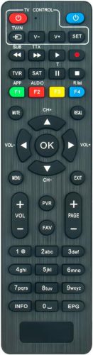 ALLIMITY Távirányító Humax Tivumax LT SAT HD-3800S2, HD-3601S2, HD-3600S2, HD-3X00S2, HD-3801S2 Modellekhez - Programozás Nélküli Infravörös
