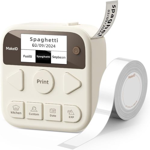 Imprimantă etichete Bluetooth Makeid S1 Pro - Rapidă, fără cerneală, cu ecran LCD