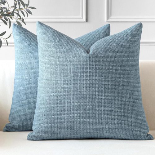 JOTOM 2 db Kék Díszpárnahuzat 50x50 cm - Modern Poliészter Huzat Kanapéra, Nappaliba, Hálószobába - Puha, Cipzáras Dekorációs Párnahuzat Sze